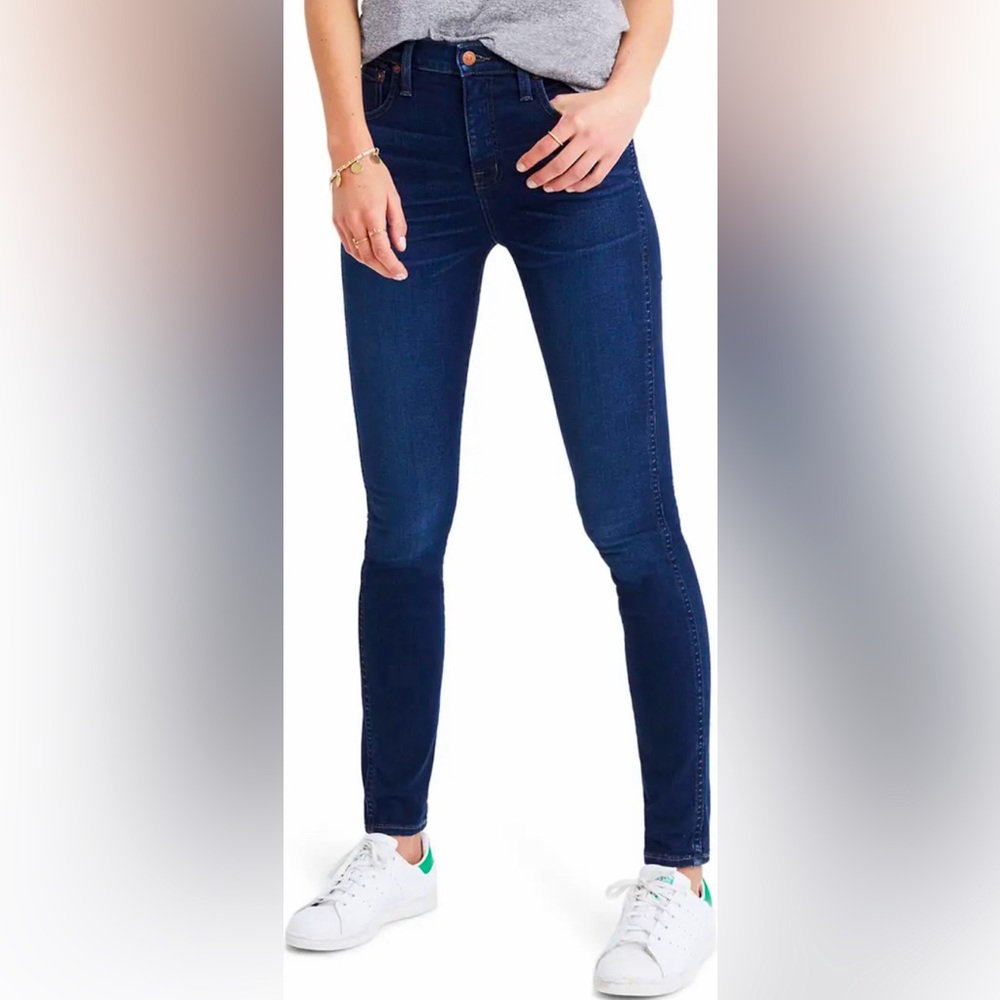 Madewell Dark Wash 10” High Rise Skinny Jeans